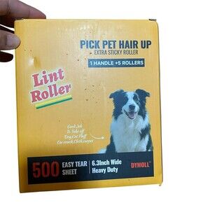 DYMOLL Extra Sticky Wide Lint Roller Set Pet Hair Remover Gray 6 Pack